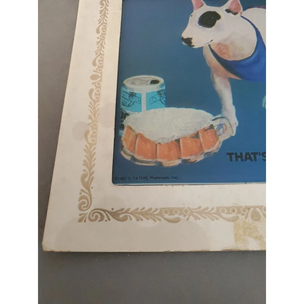 Vtg 1980's Carnival Fair Game Prize Glass Mirror Spud MacKenzie 6